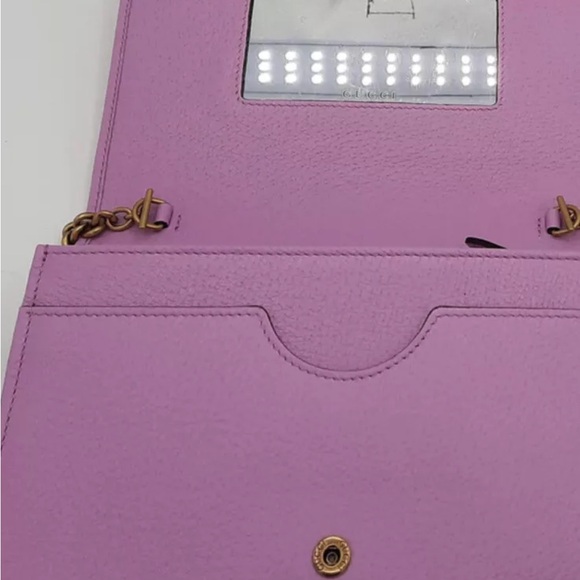 GG Marmont Jewel Bag in Pink Leather With Brushed Gold Chain NIB - Picture 5 of 9